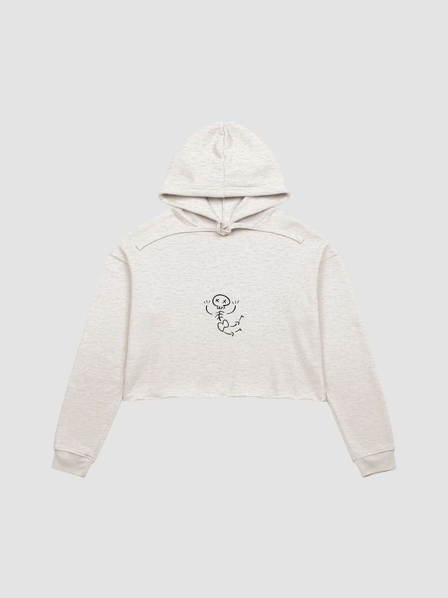 Sketched Cartoon Skeleton Crop Hoodie product image (1)