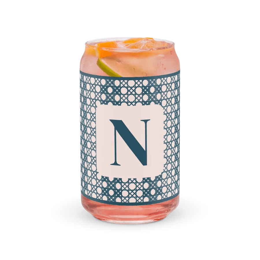 Le Rose Blue Monogram N Can-Shaped Glass product image (2)