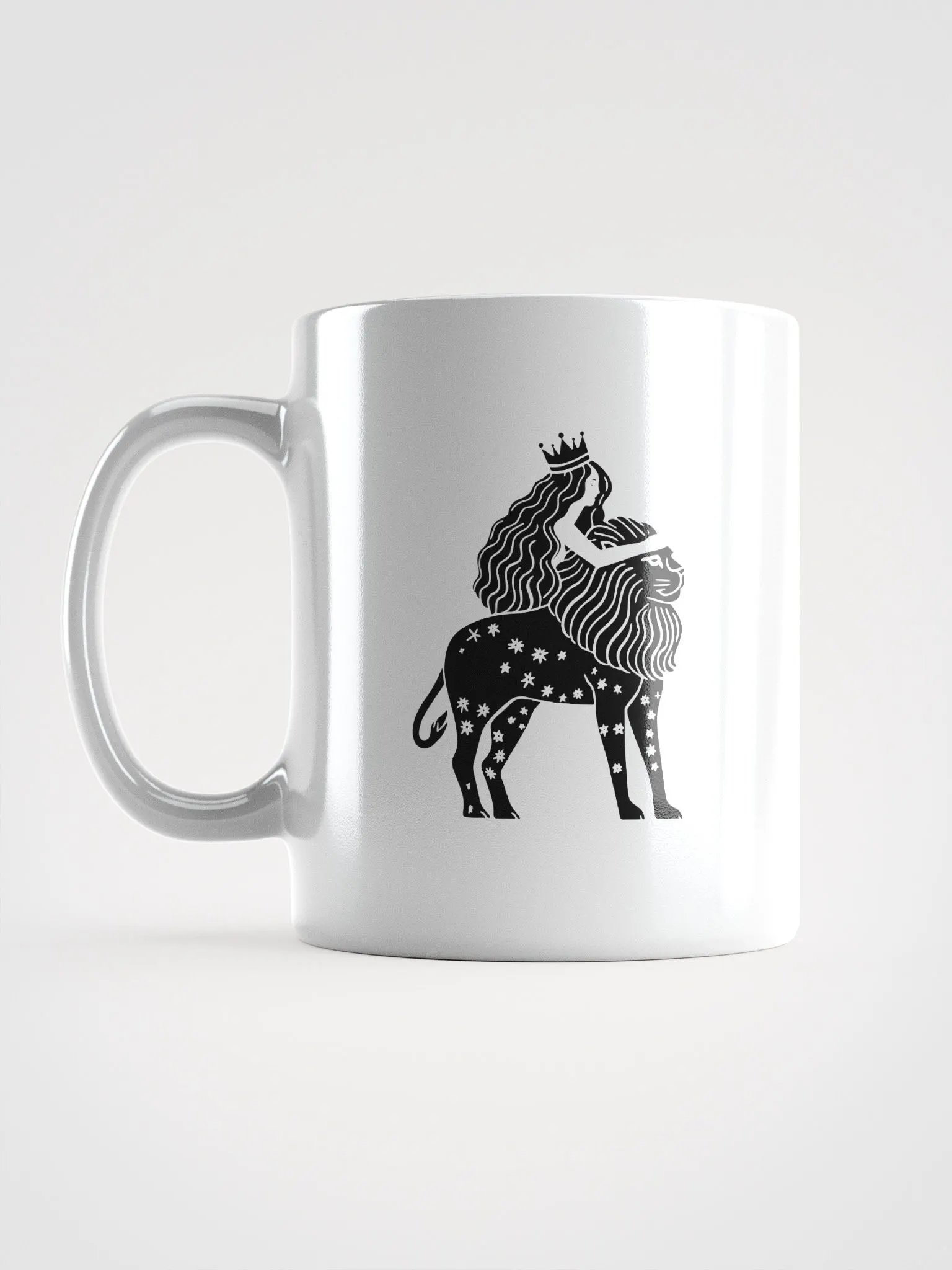 Midnight Reflections Mug - Leo Zodiac Line Art | Lion Star Sign Artwork for Astrology Lovers product image (14)