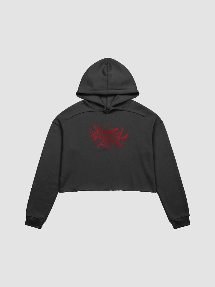 Keep It Metal Red Logo Womens Printed Crop Top Hoodie product image (1)