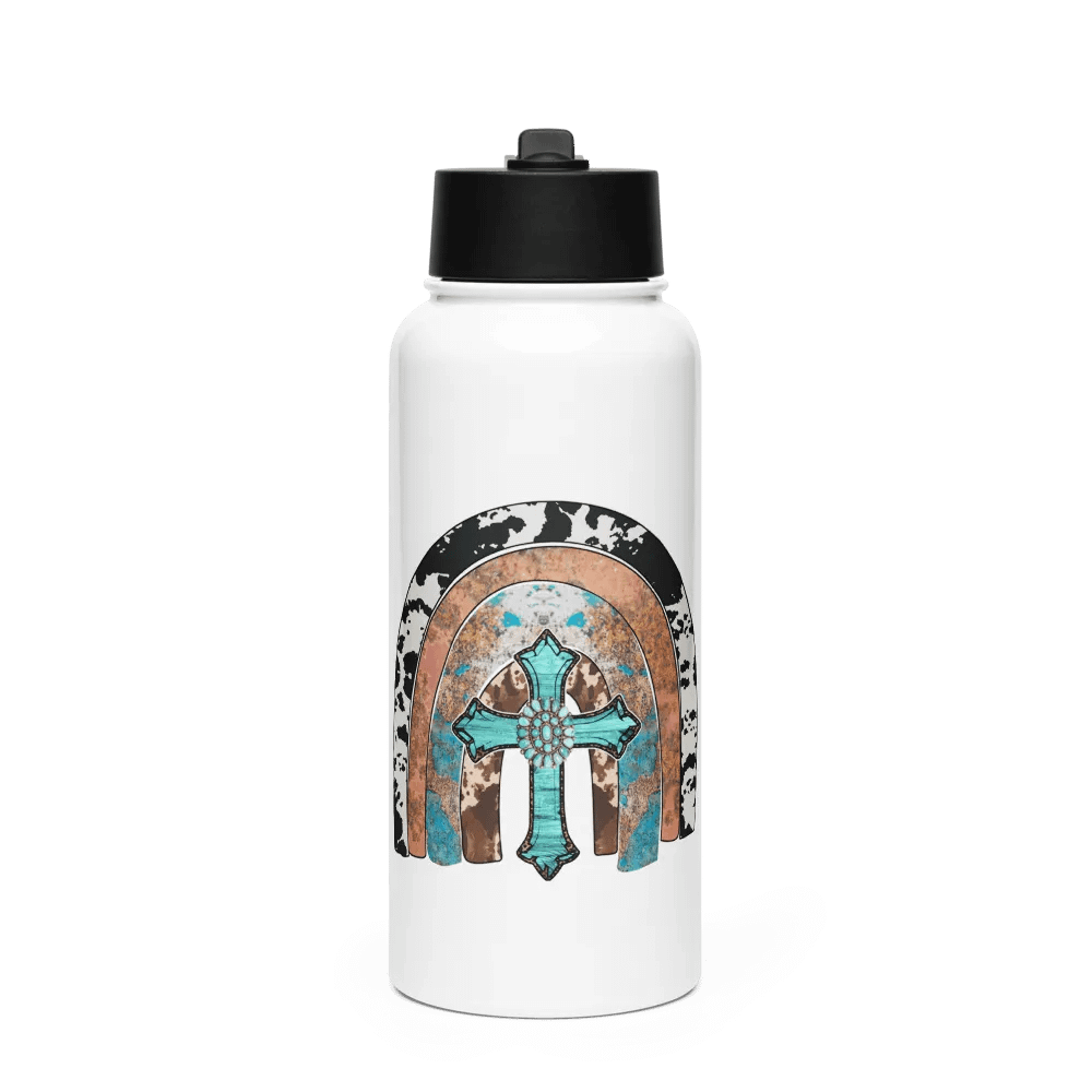 Jesus Rainbow Cowhide - Stainless Steel Sports Water Bottle product image (1)