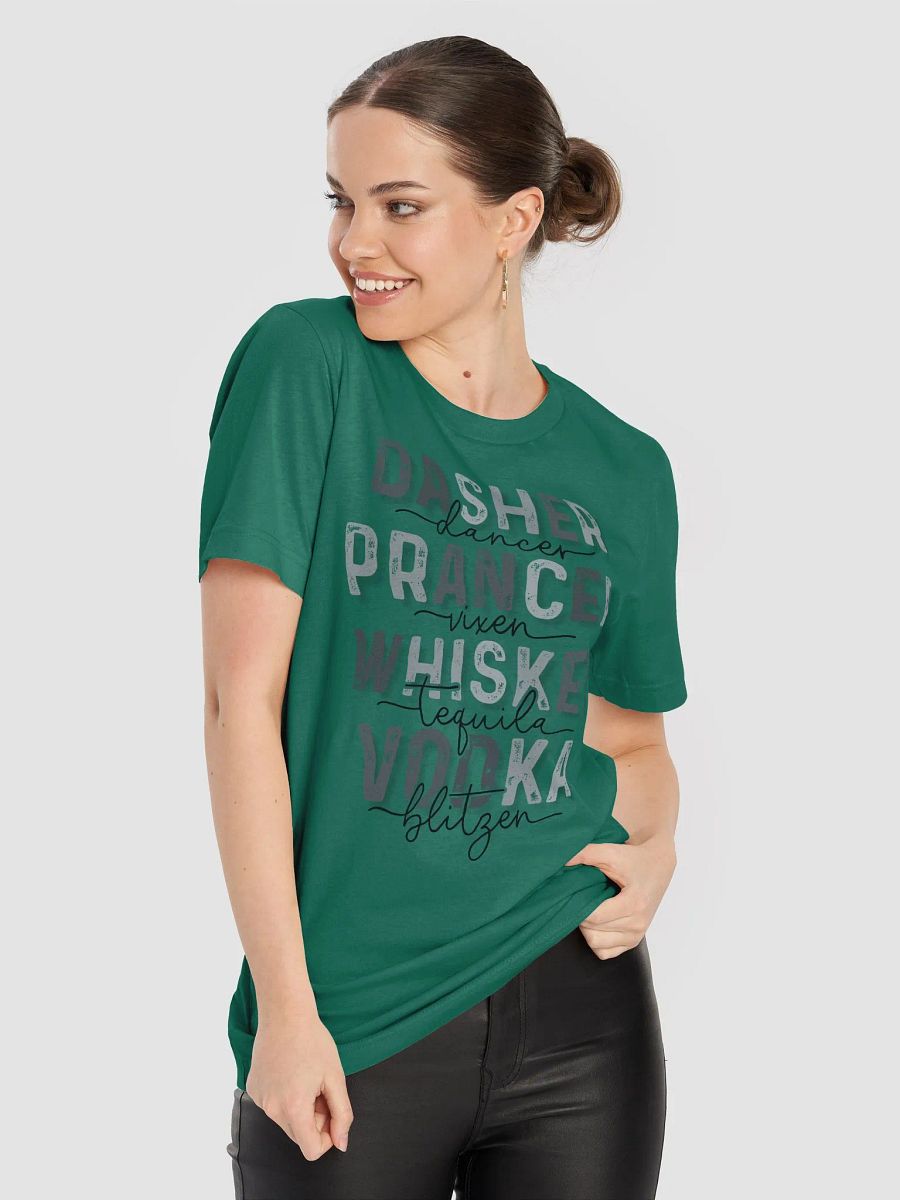 Dasher & Dancer Whimsical Holiday Spirits T-Shirt - Noir product image (8)