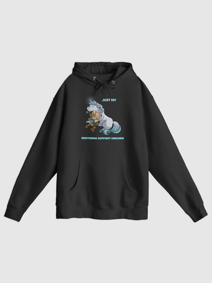 Emotional Support Unicorn & Elf medium-heavy fleece lined hoodie for gamers and pet lovers product image (1)