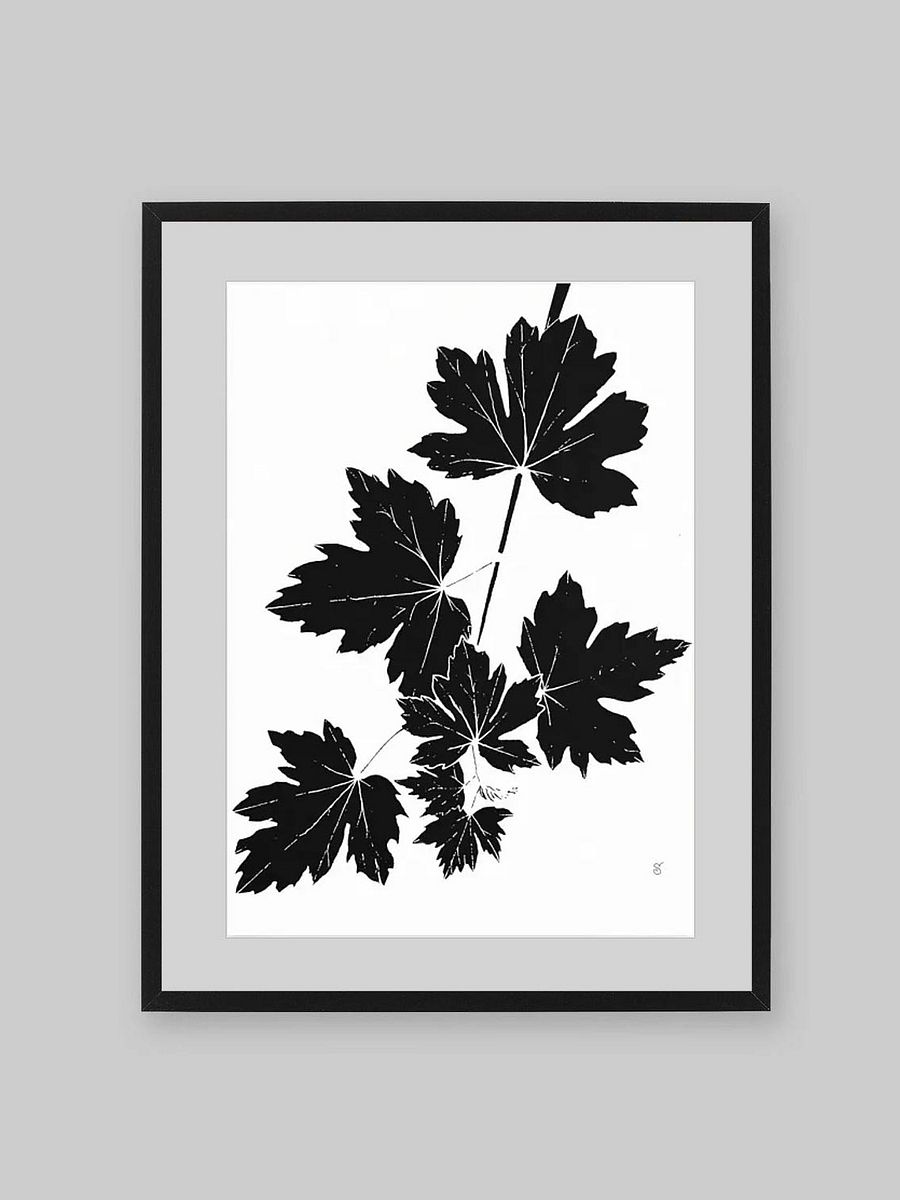 Luminous Leaf Cluster Matte Poster - Grape Leaves Light product image (9)