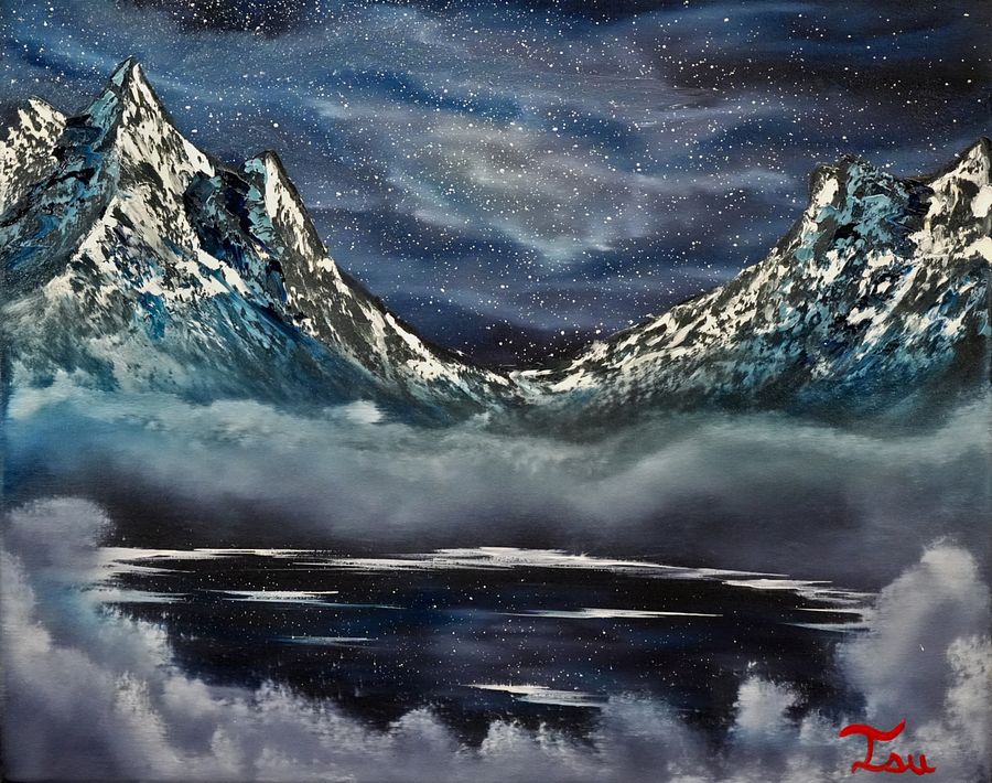 The Violet Sky (Original) 16x20 Canvas product image (1)