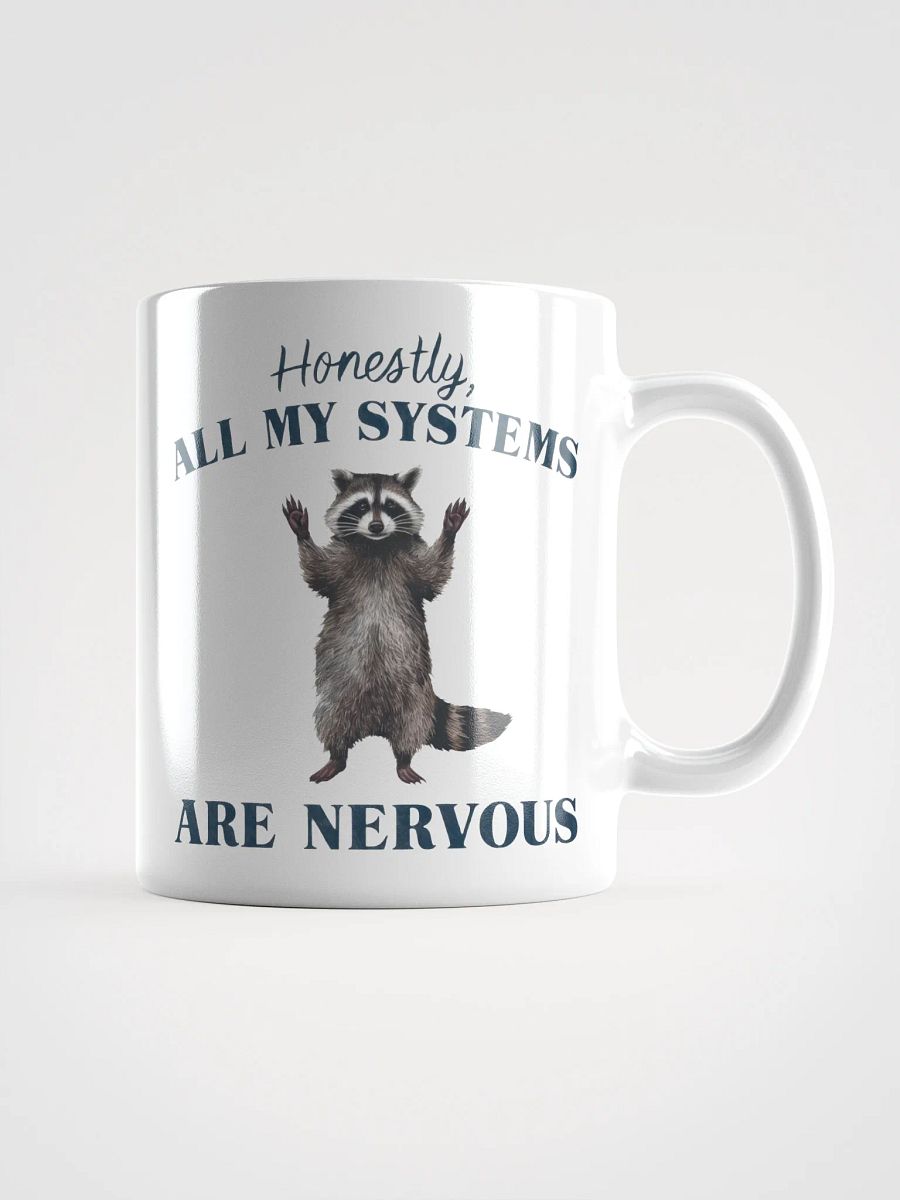 Nervous Raccoon White Mug product image (2)