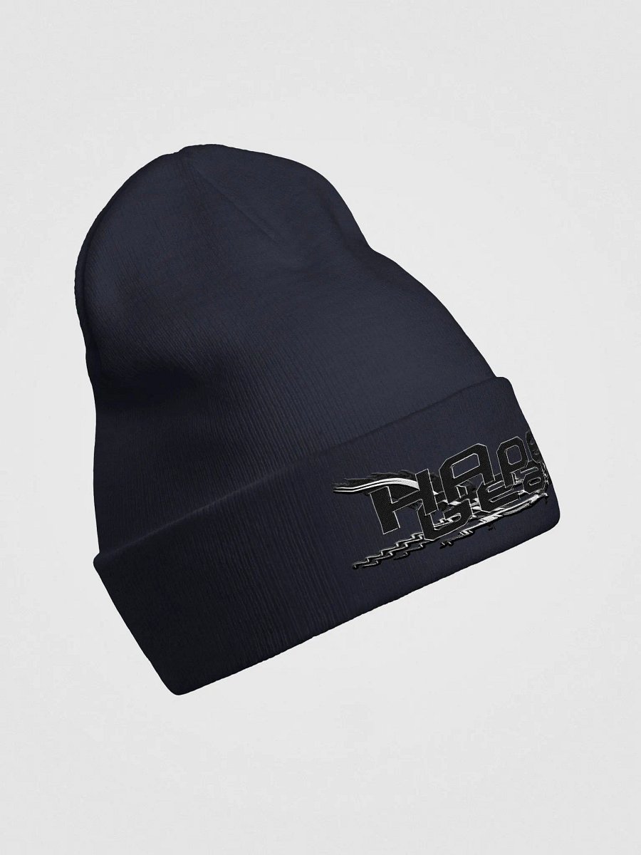 Knit Beanie - Embroidery - Black HApex Gear White Logo product image (4)