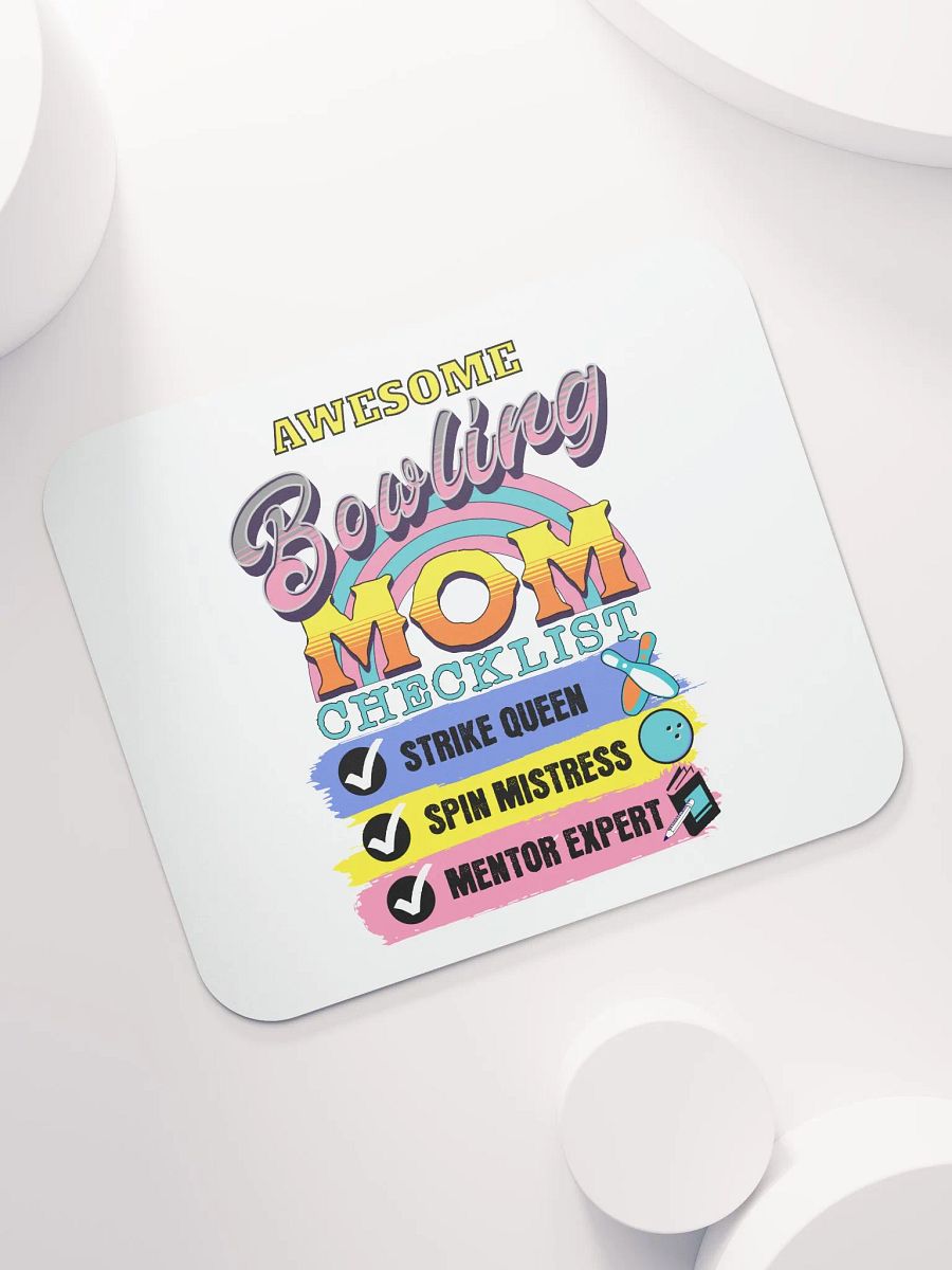 Awesome Bowling Mom Checklist Strike Queen Mouse Pad product image (5)