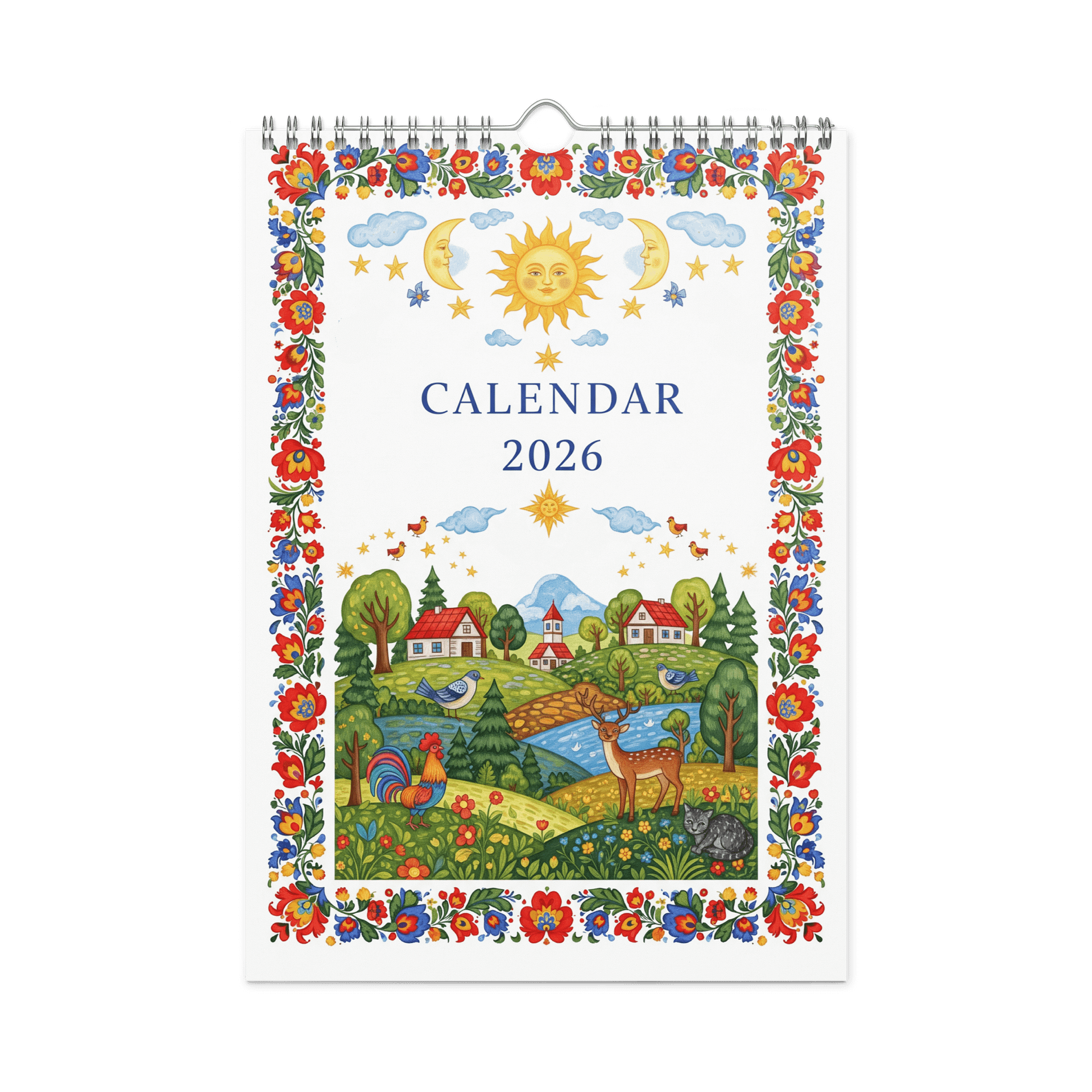 Folk Art Wall Calendar 2026 – A Year of Colorful Tradition and Timeless Charm product image (3)