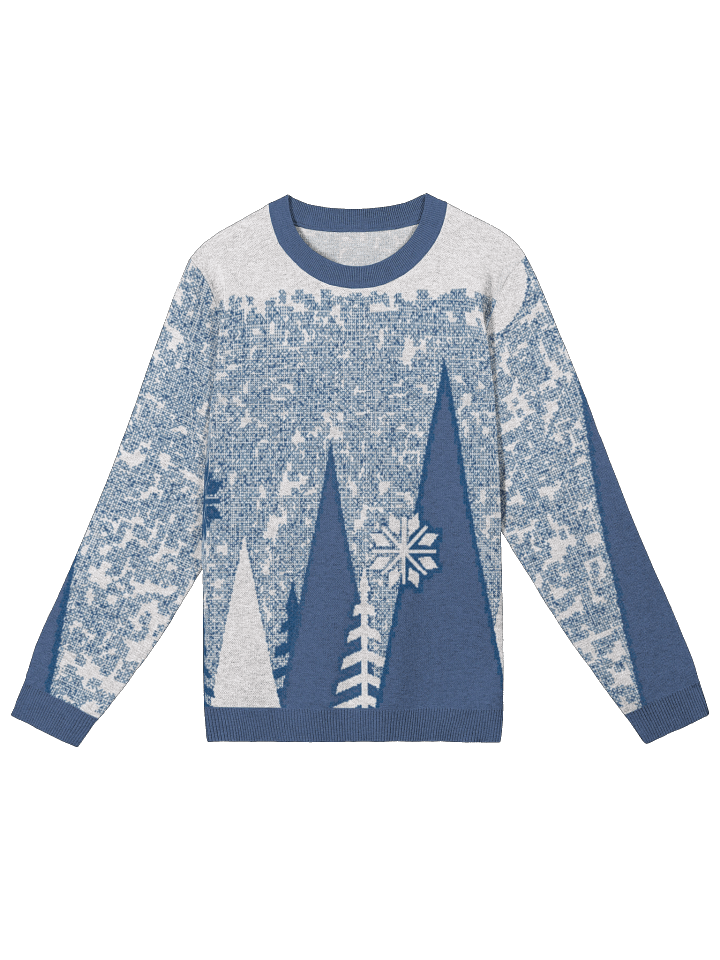 Blue Winter Landscape Knit Sweater product image (3)