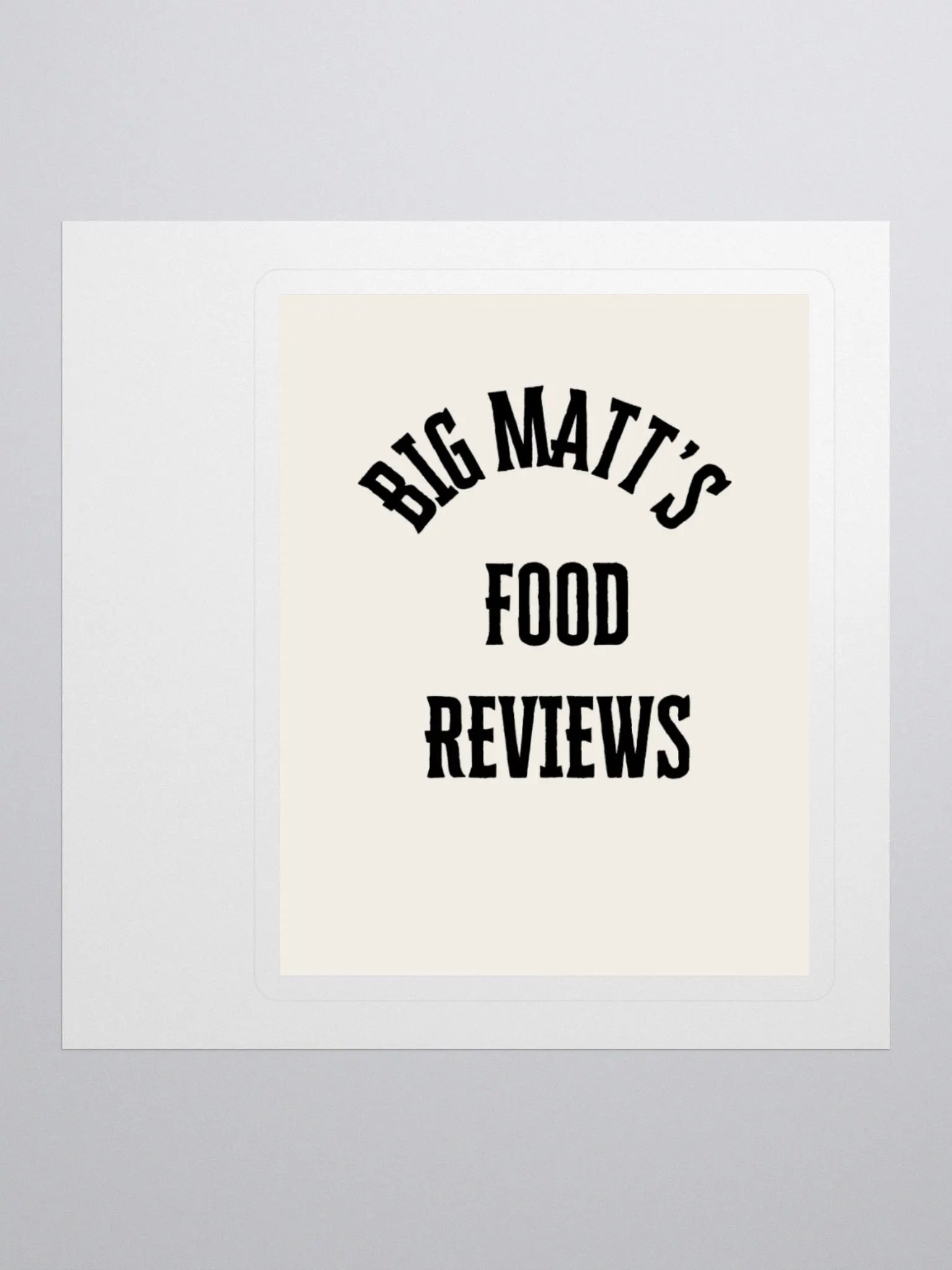 Big Matt's Food Reviews Stickers product image (1)