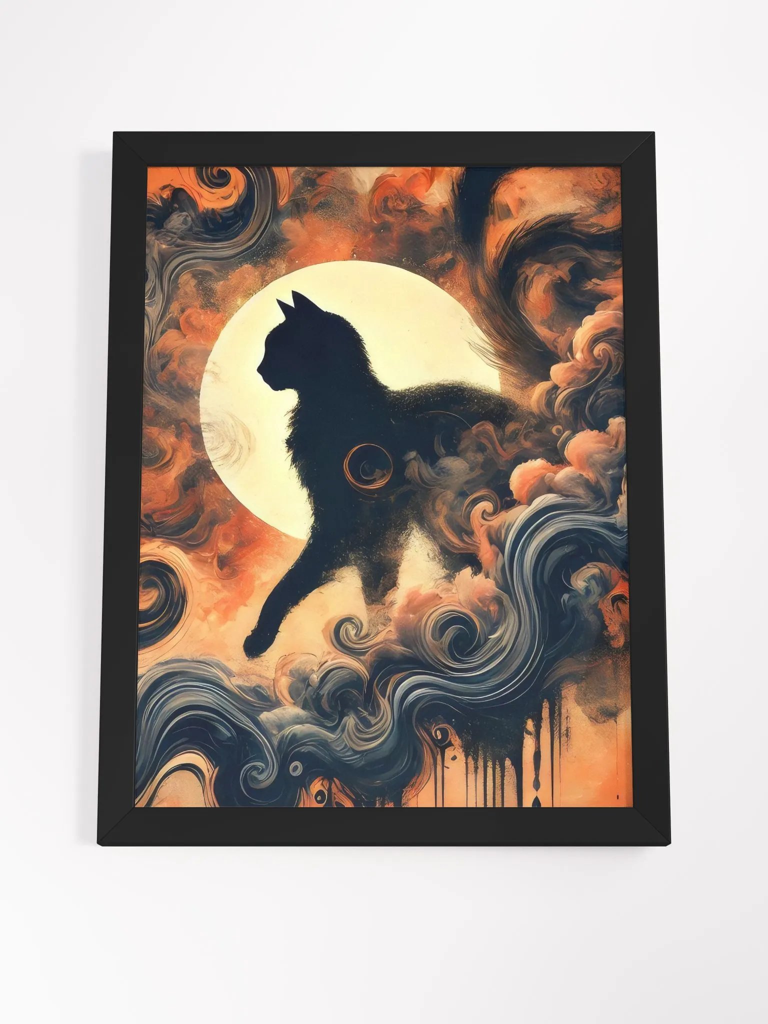 Black Cat Walking on Clouds - Wall Art product image (4)