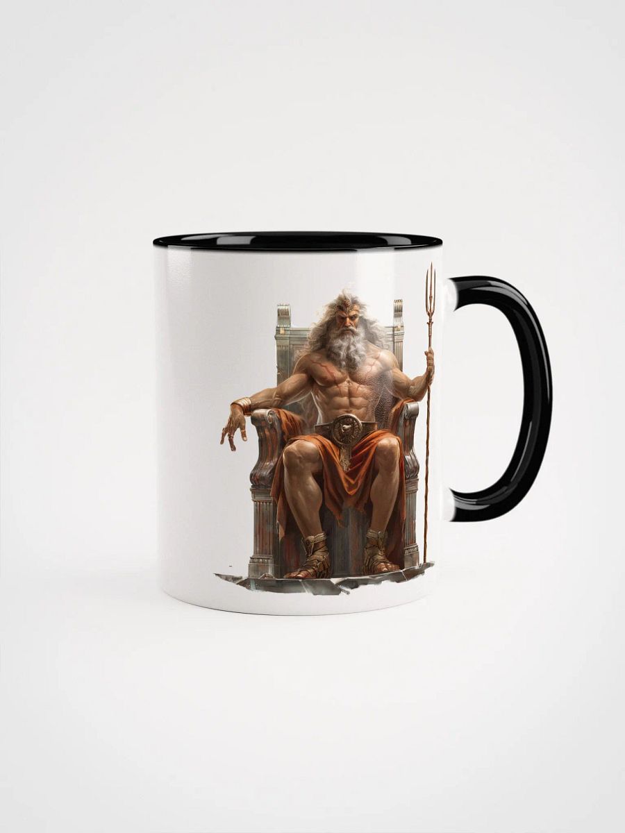 Poseidon - The God of the Oceans Ceramic Mug with Black Color Inside product image (1)