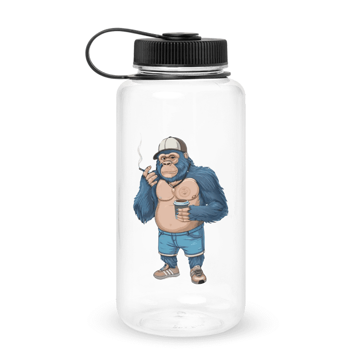 Blue Gorilla Wide Mouth Plastic Water Bottle product image (1)