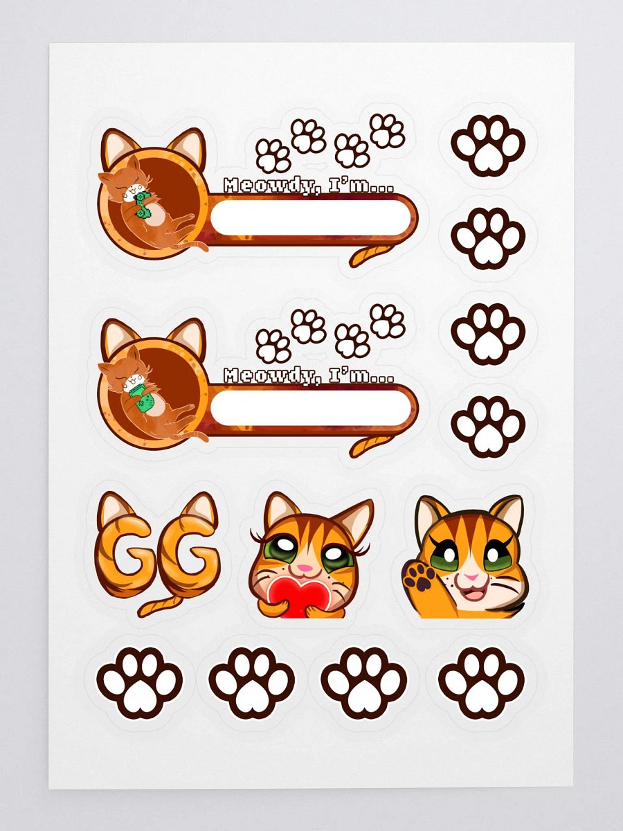Orange Kitty Gaming Stickers product image (3)