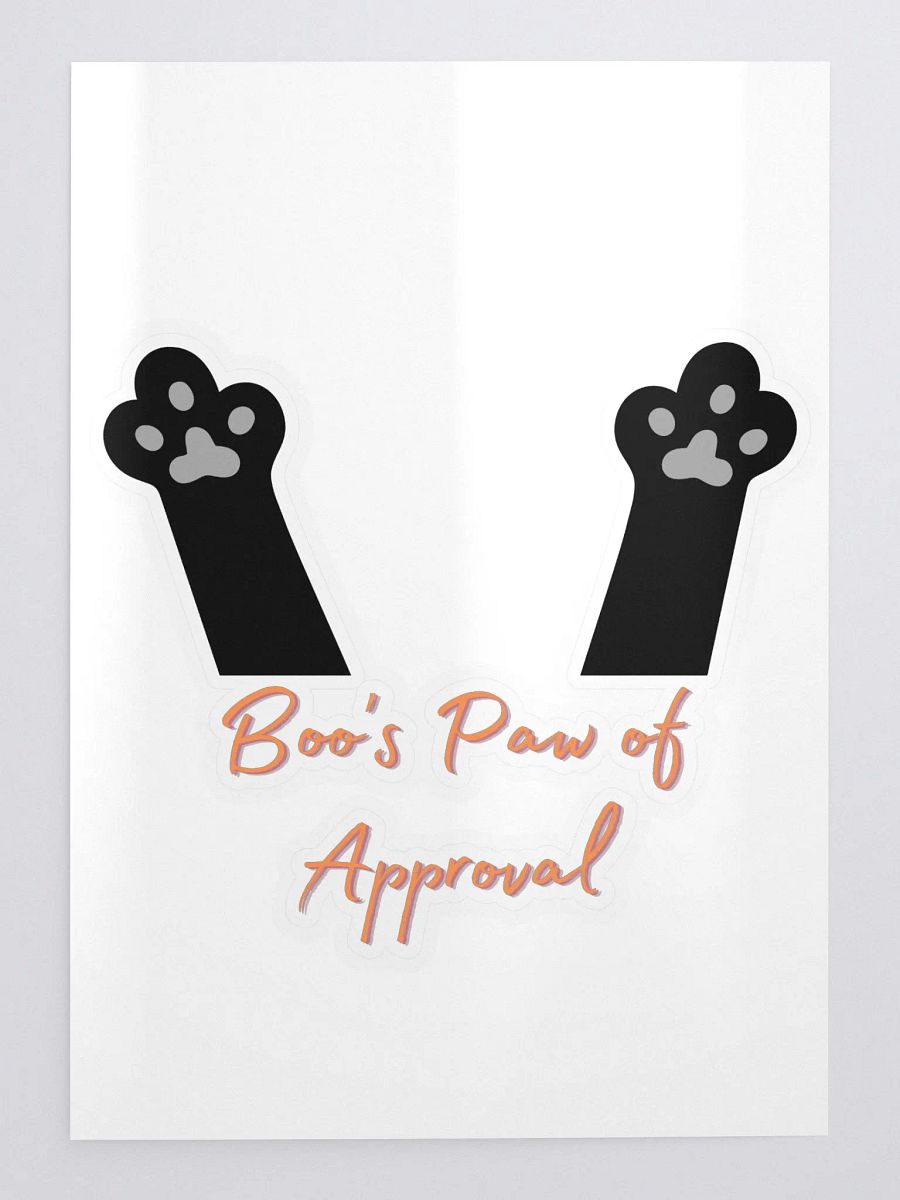 Boo's Paw's of Approval (Kiss Cut Sticker Sheet with Background) product image (1)