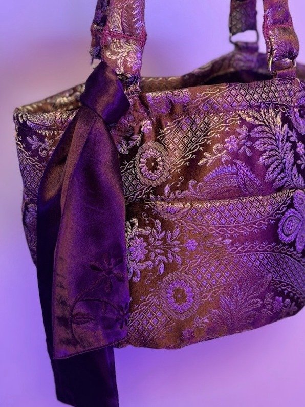 Small Franken Purse (Floral Coper Gold and Purple) product image (3)