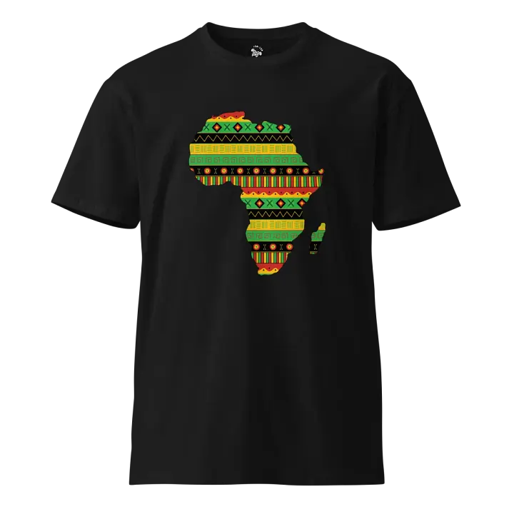 Uhuru - Men's Black Colourful African Map Tee product image (1)