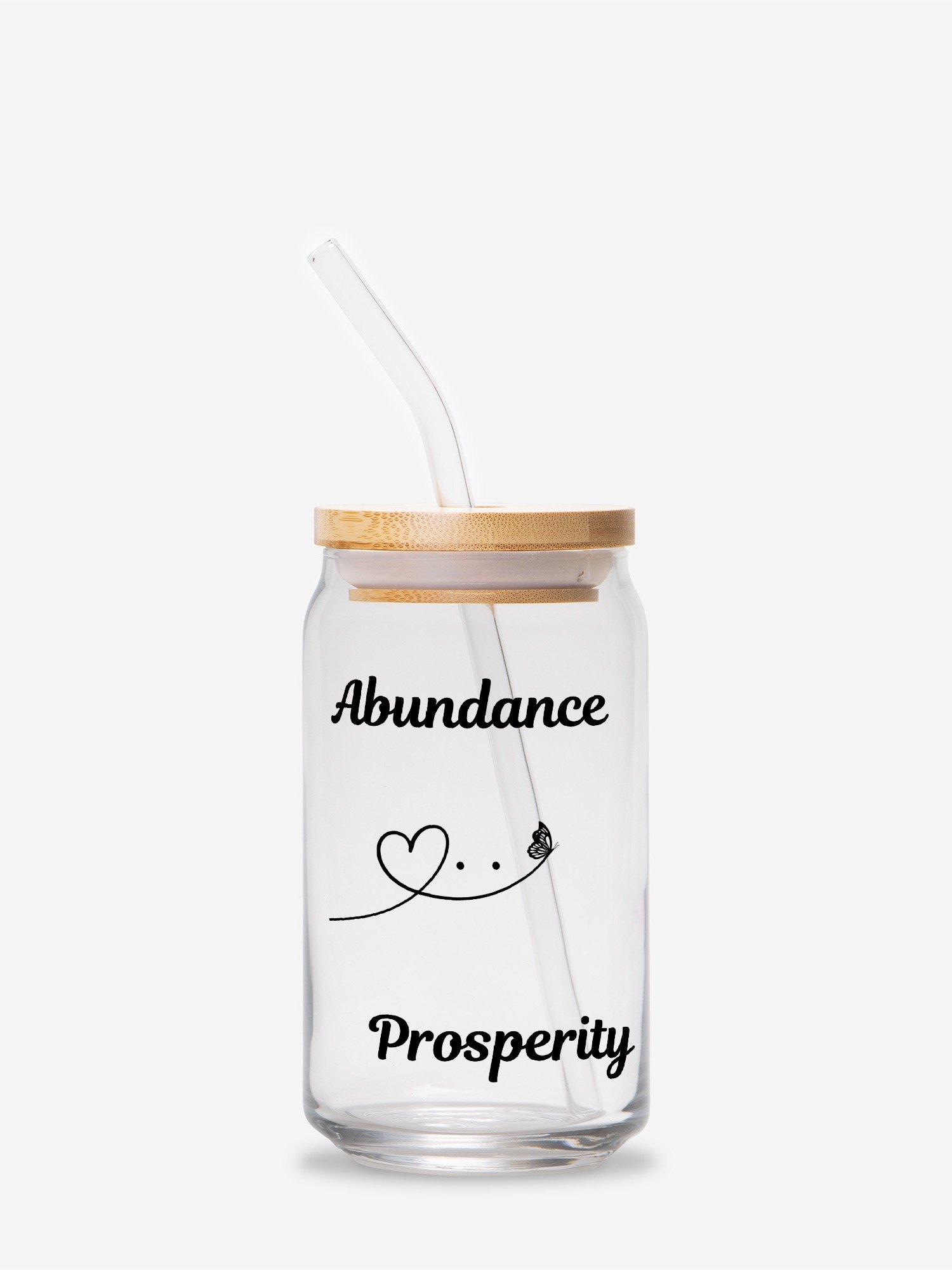 Abundance and prosperity wellness glass can product image (2)