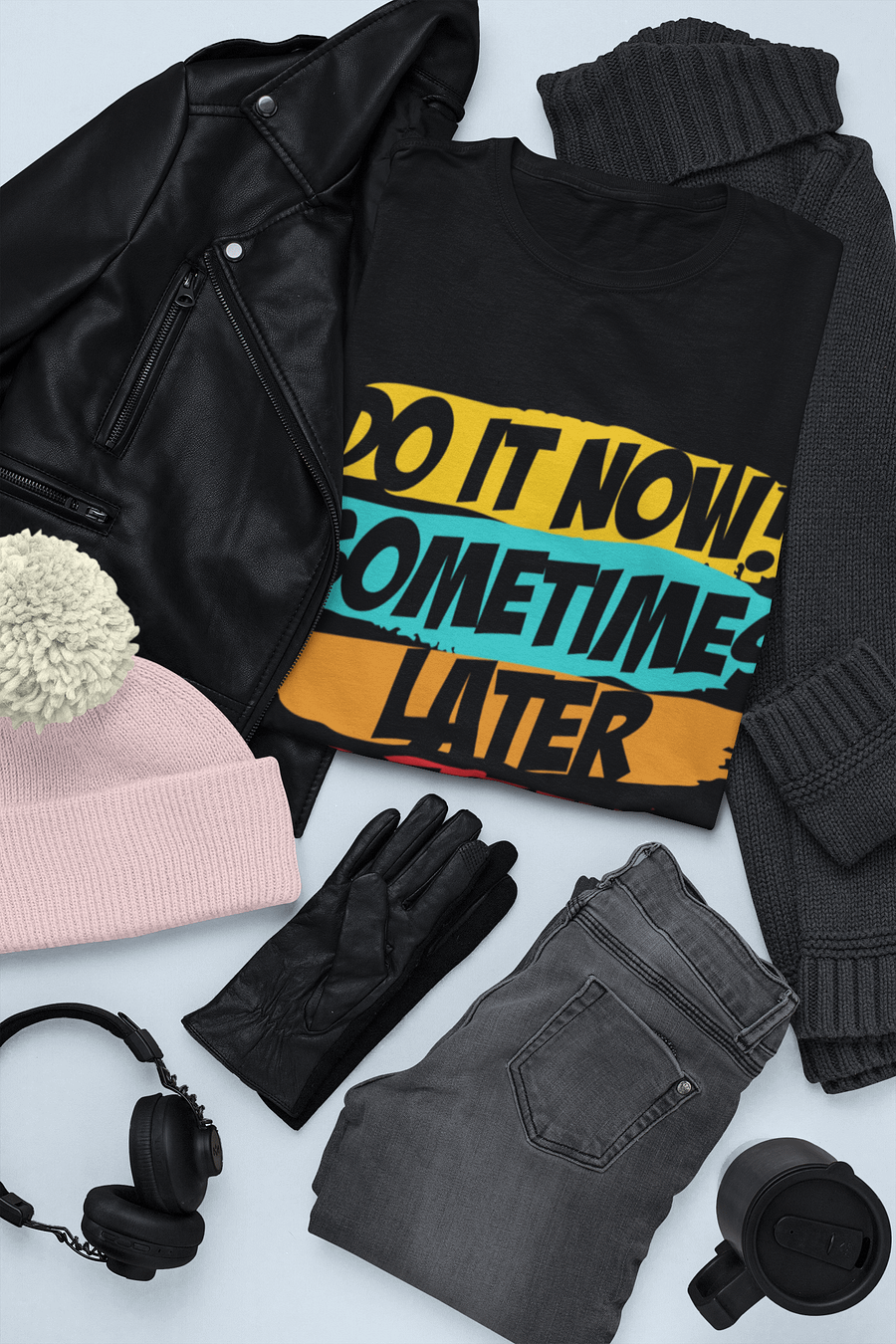Do It Now Black Unisex T-Shirt product image (5)