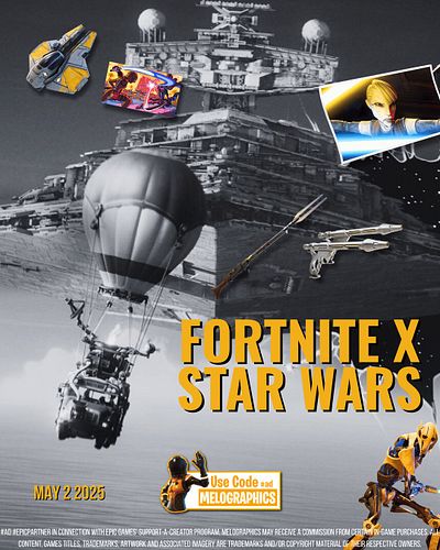 🌌✨ The Galactic Battle begins in Fortnite on May 2! Explore Star Wars locations like Vader Samurai’s Solitude, grab lightsabe...