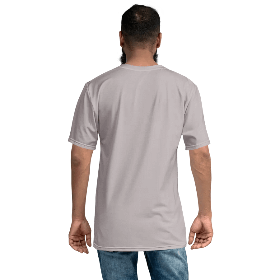Plain Gray True Summer Men's Crewneck Polyester Heavyweight Premium T-Shirt by Treasure Pie product image (8)