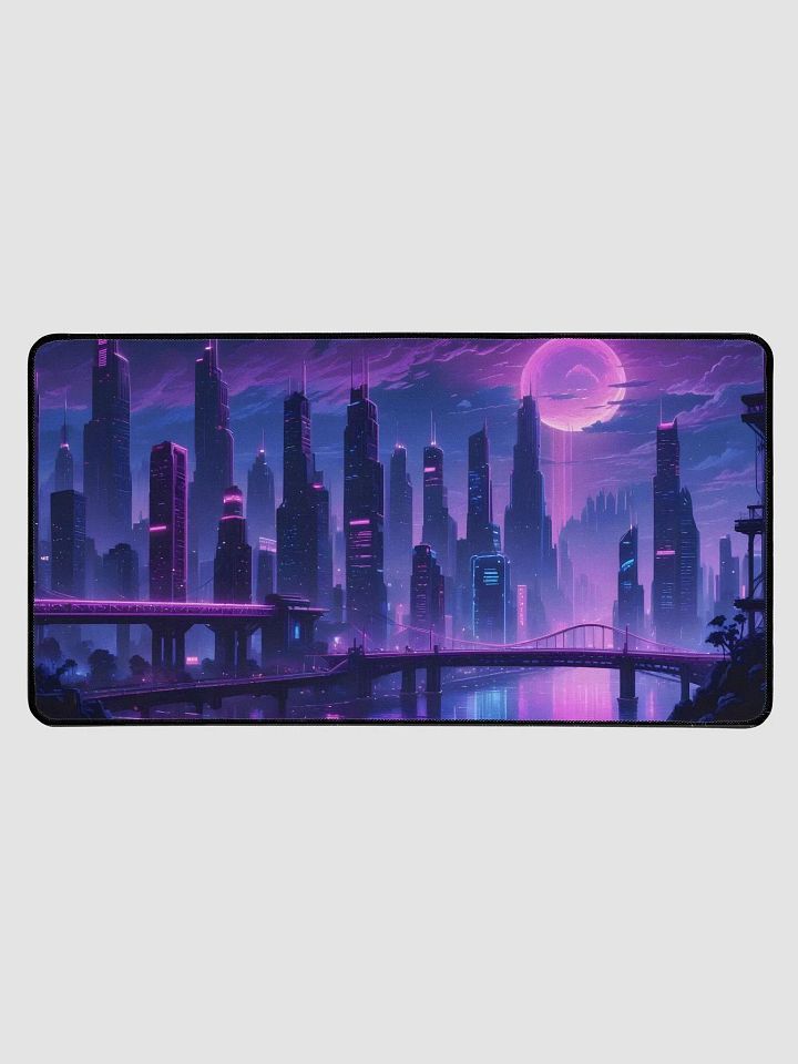 Cyberpunk Cityscape Extended Gaming Mouse Pad product image (1)
