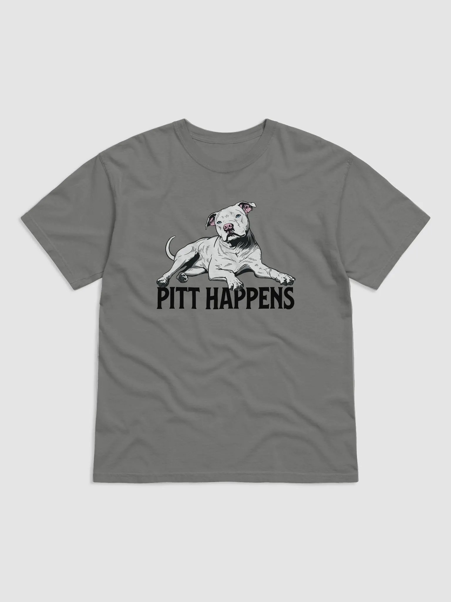 Pitt Happens T-Shirt of a Pitbull Terrier (White) | Funny T-Shirt for Pitbull, Bully, and Staffordshire Terrier Paw-rents product image (23)