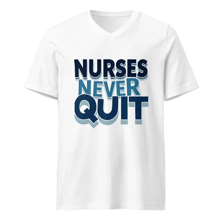 NURSES NEVER QUIT V-Neck Tee product image (5)