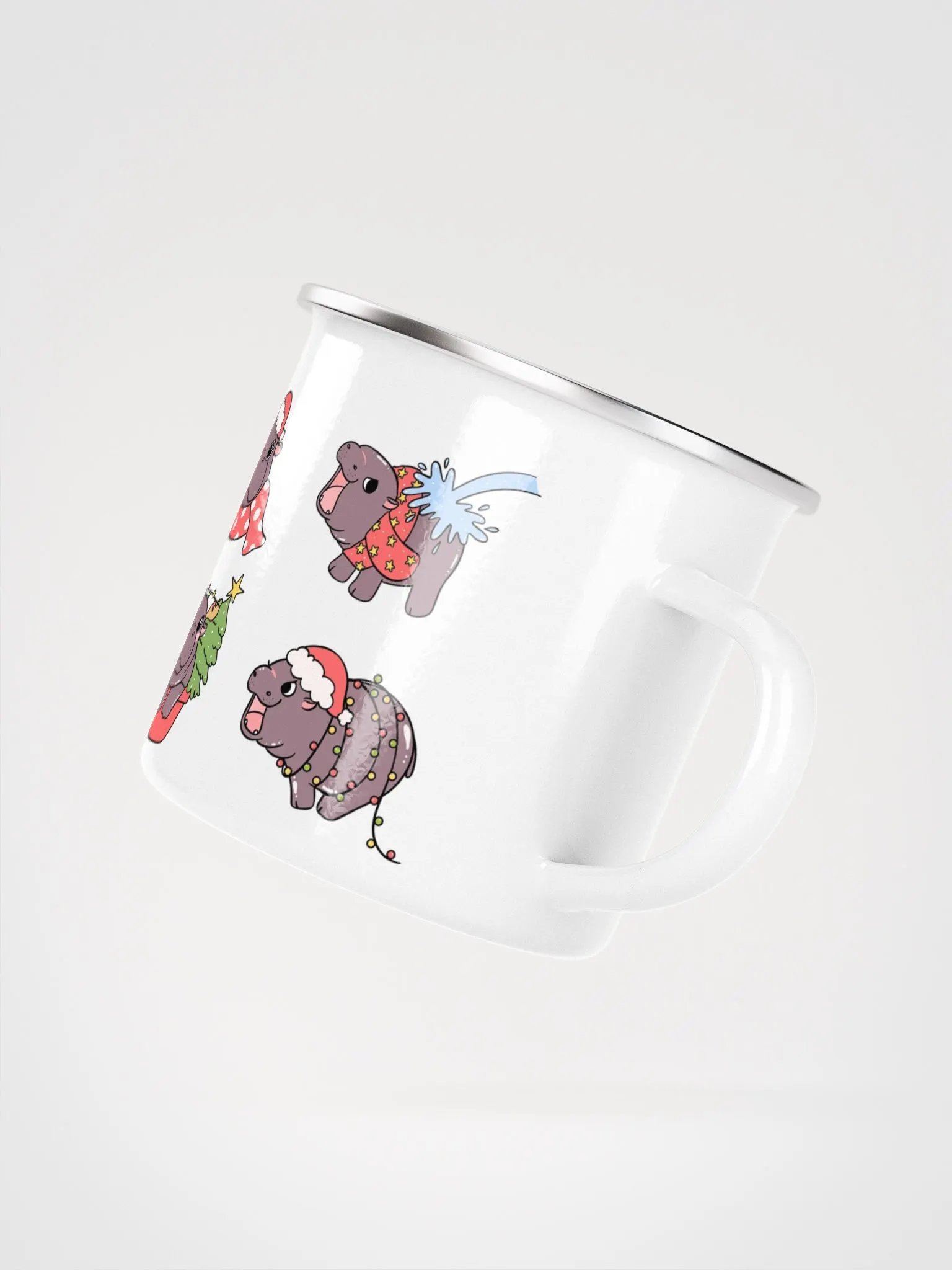 MOODENG'S CHRISTMAS 2 ENAMEL MUG product image (3)