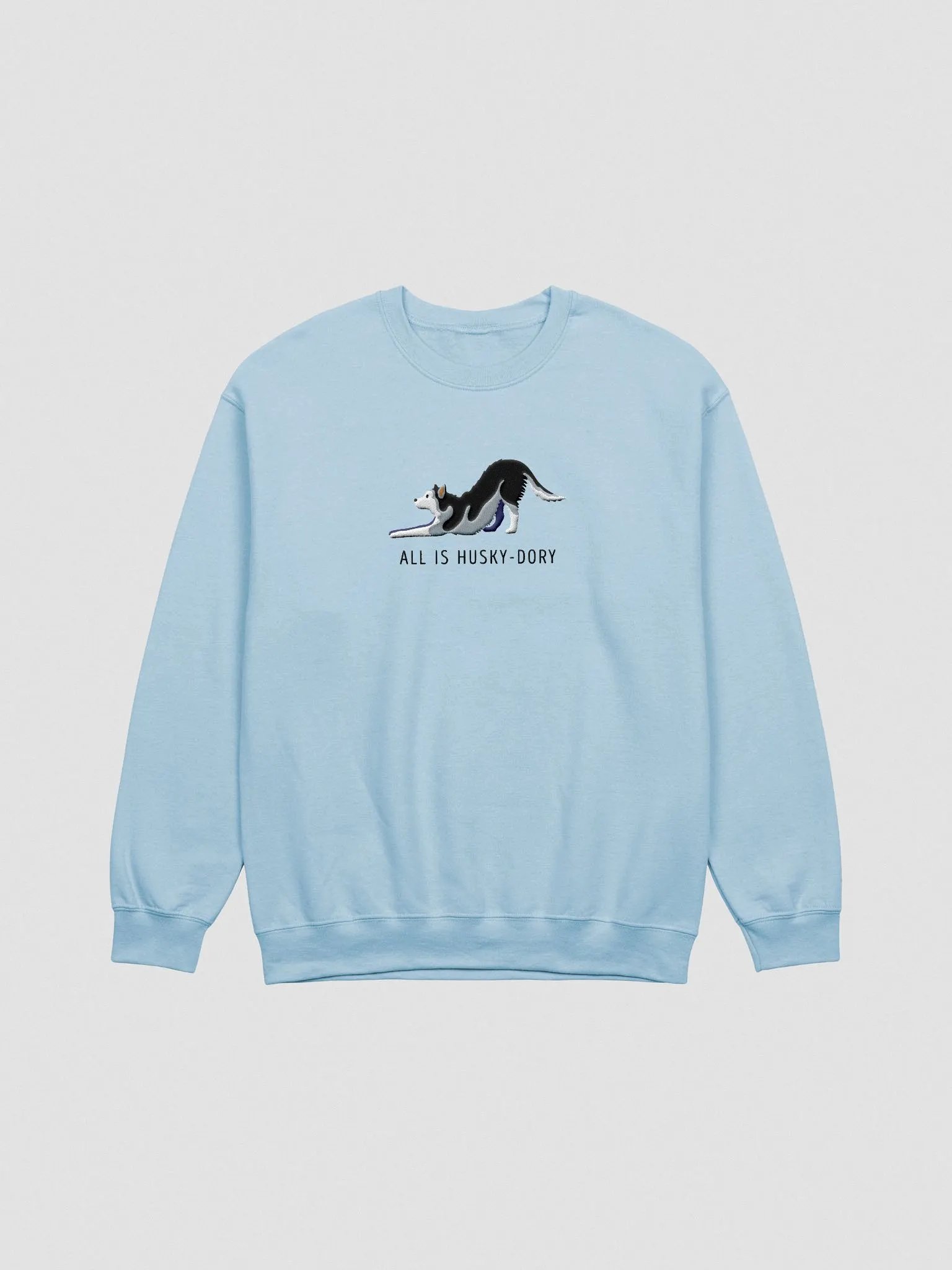 All Is Husky-Dory Sweatshirt (Embroidered) of a Siberian Husky product image (4)