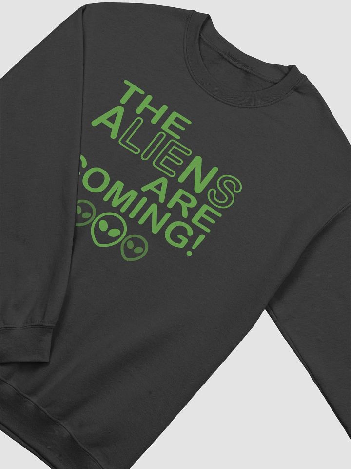 The Aliens Are Coming! - Green - Gildan Classic Crewneck Sweatshirt product image (1)