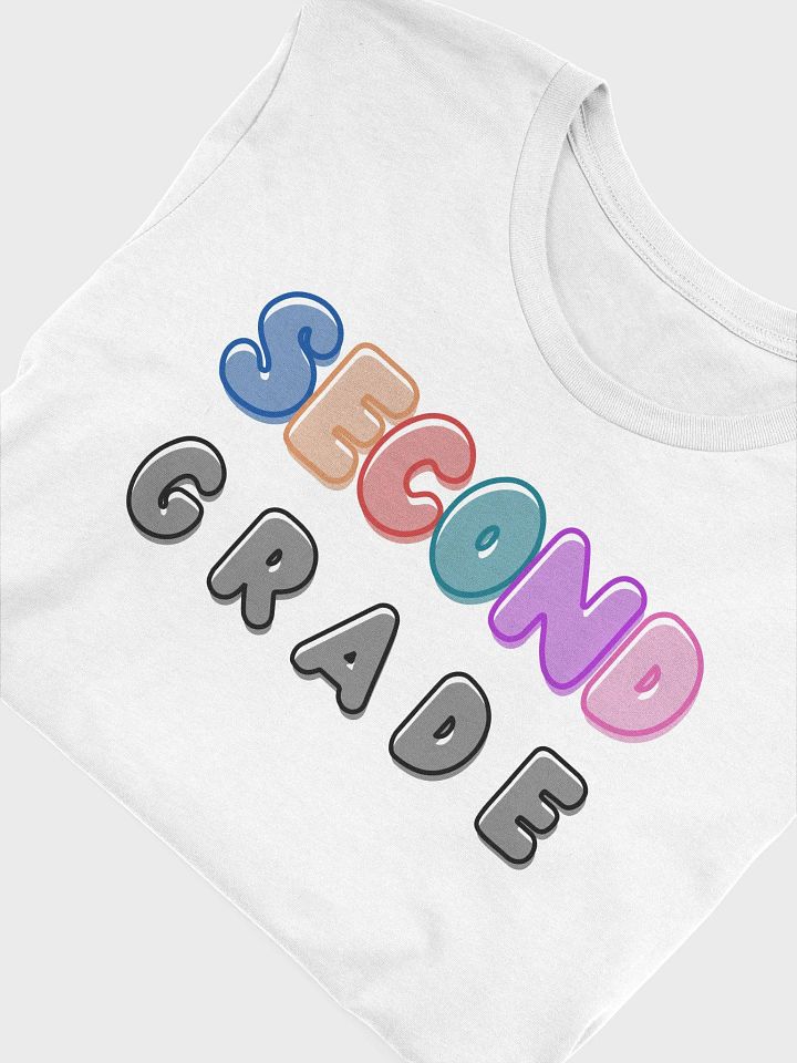 2nd Grade Teacher Bubble Letters Graphic T-Shirt product image (1)