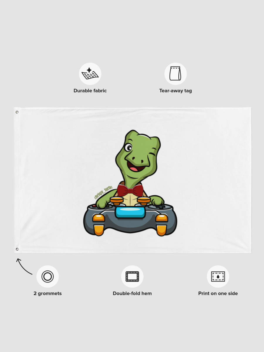 Gamer Turtle Flag product image (4)