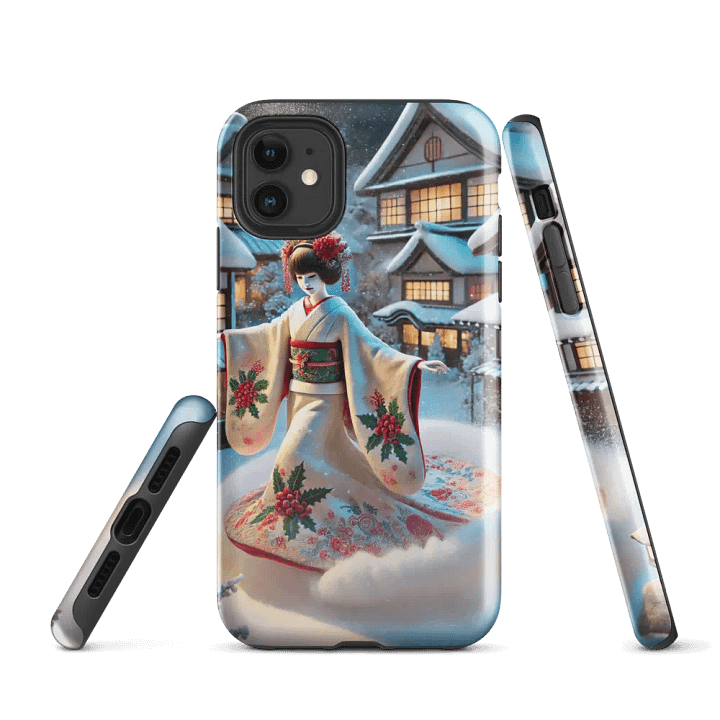 Snow Geisha iPhone Tough Case – Winter Serenity product image (1)