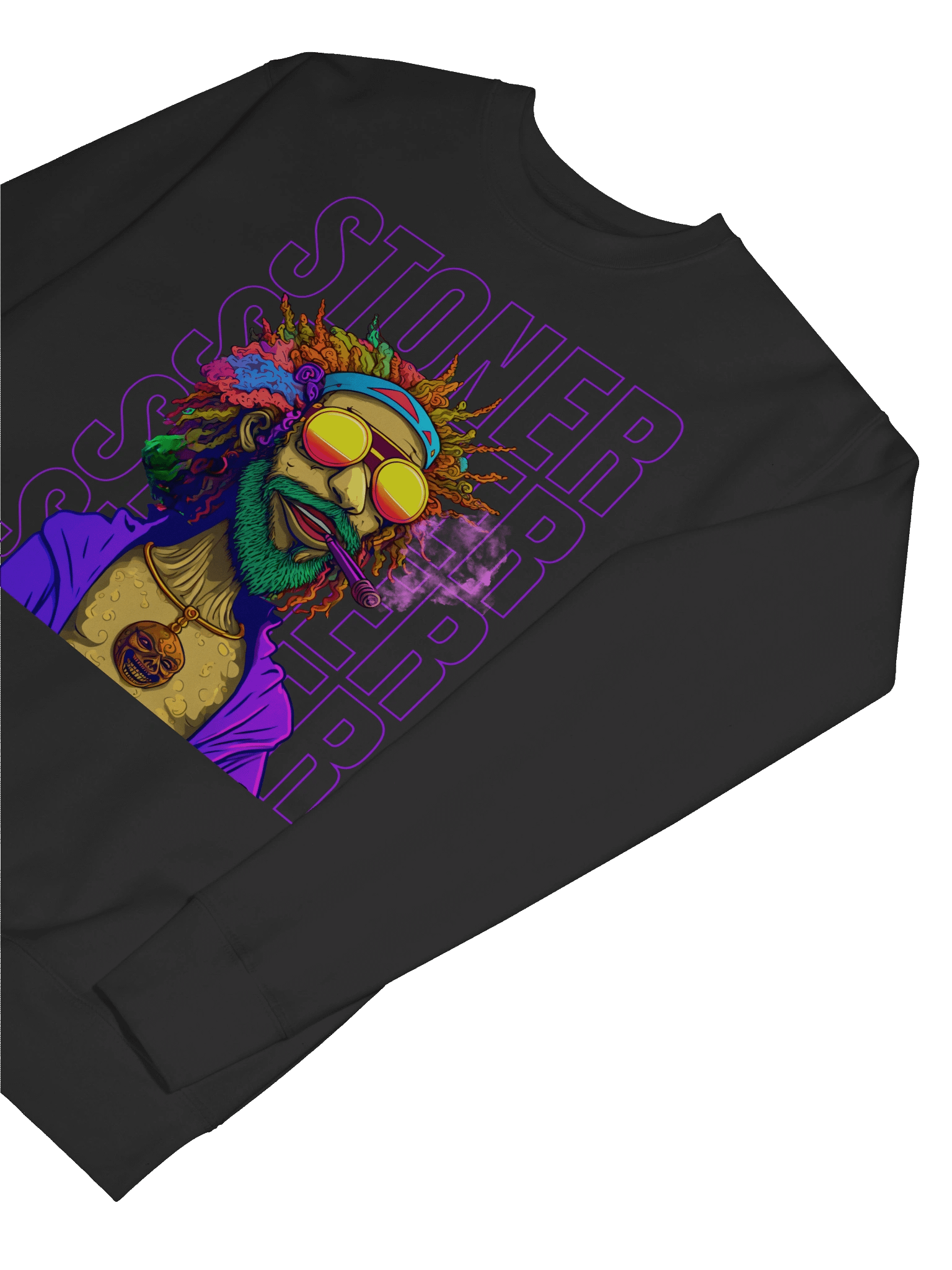 Psychedelic - Stoner Dude - Cannabis Design | Premium Unisex Sweatshirt product image (10)