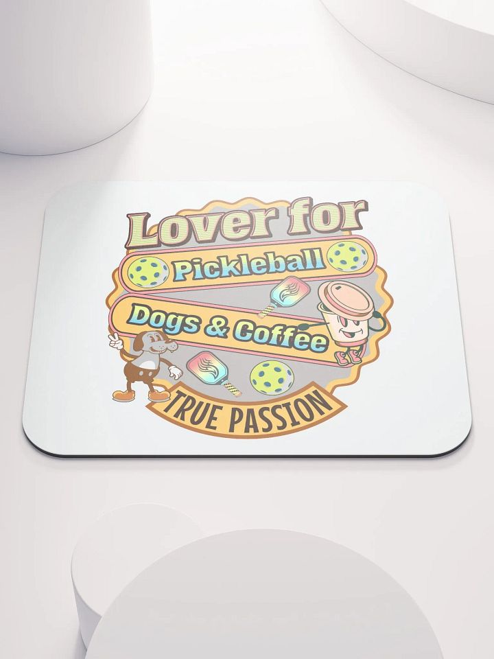 Lover For Passionate Pickleball Dogs And Coffee Mouse Pad product image (1)