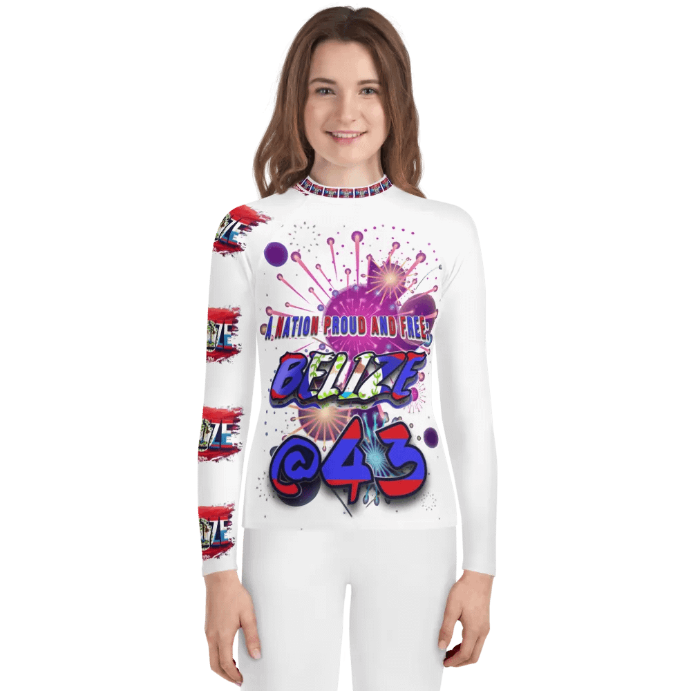 Belize Independence Day Youth Rash Guard product image (3)