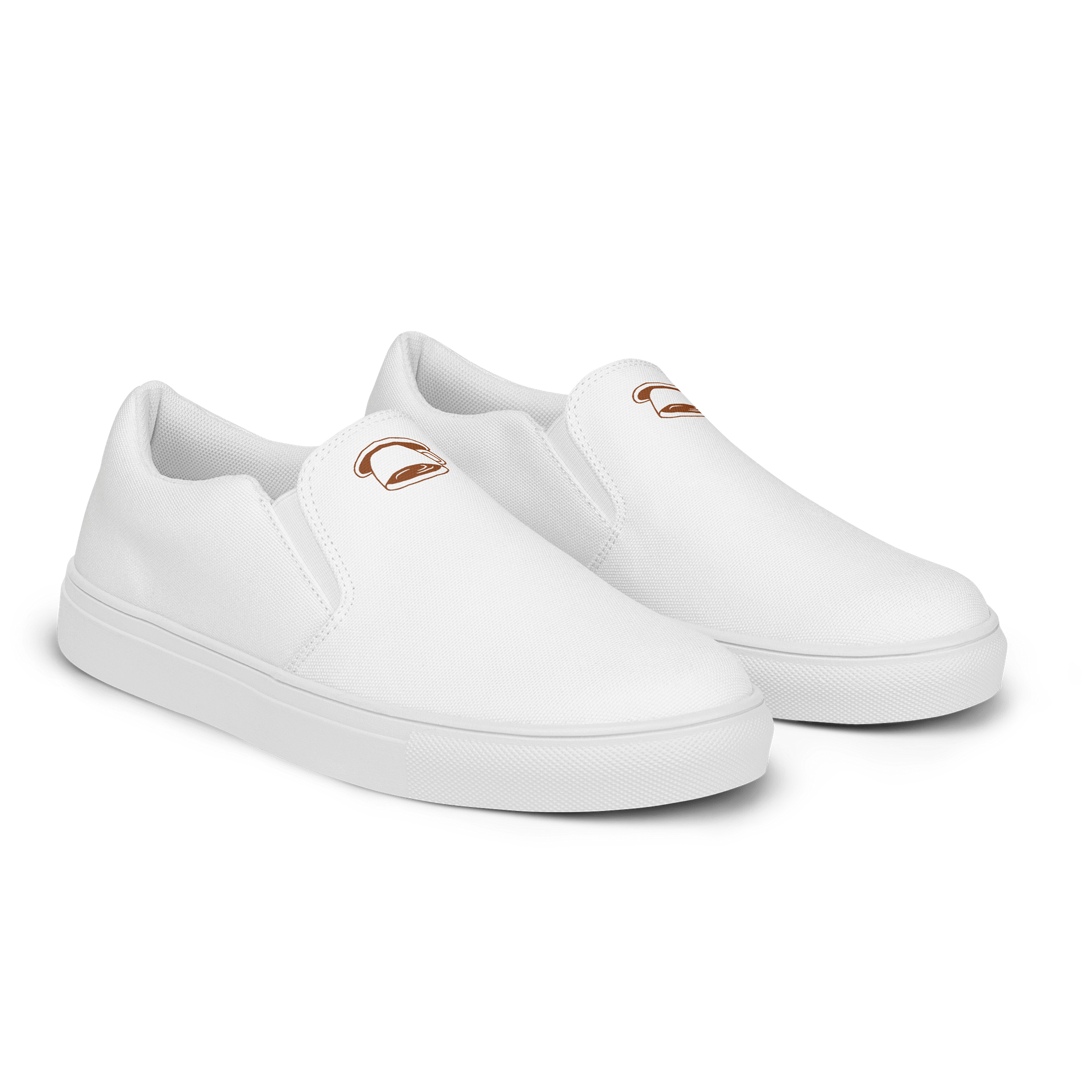 White "Coffee" Women's Canvas Slip-Ons product image (2)
