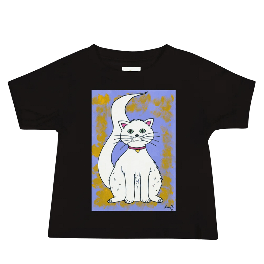 Cat (art by Dina R.) acrylic painting picture - Baby Jersey Short Sleeve Tee product image (5)