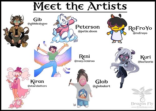 Meet our wonderful team of artists so far! 😄🙌🏼✨
