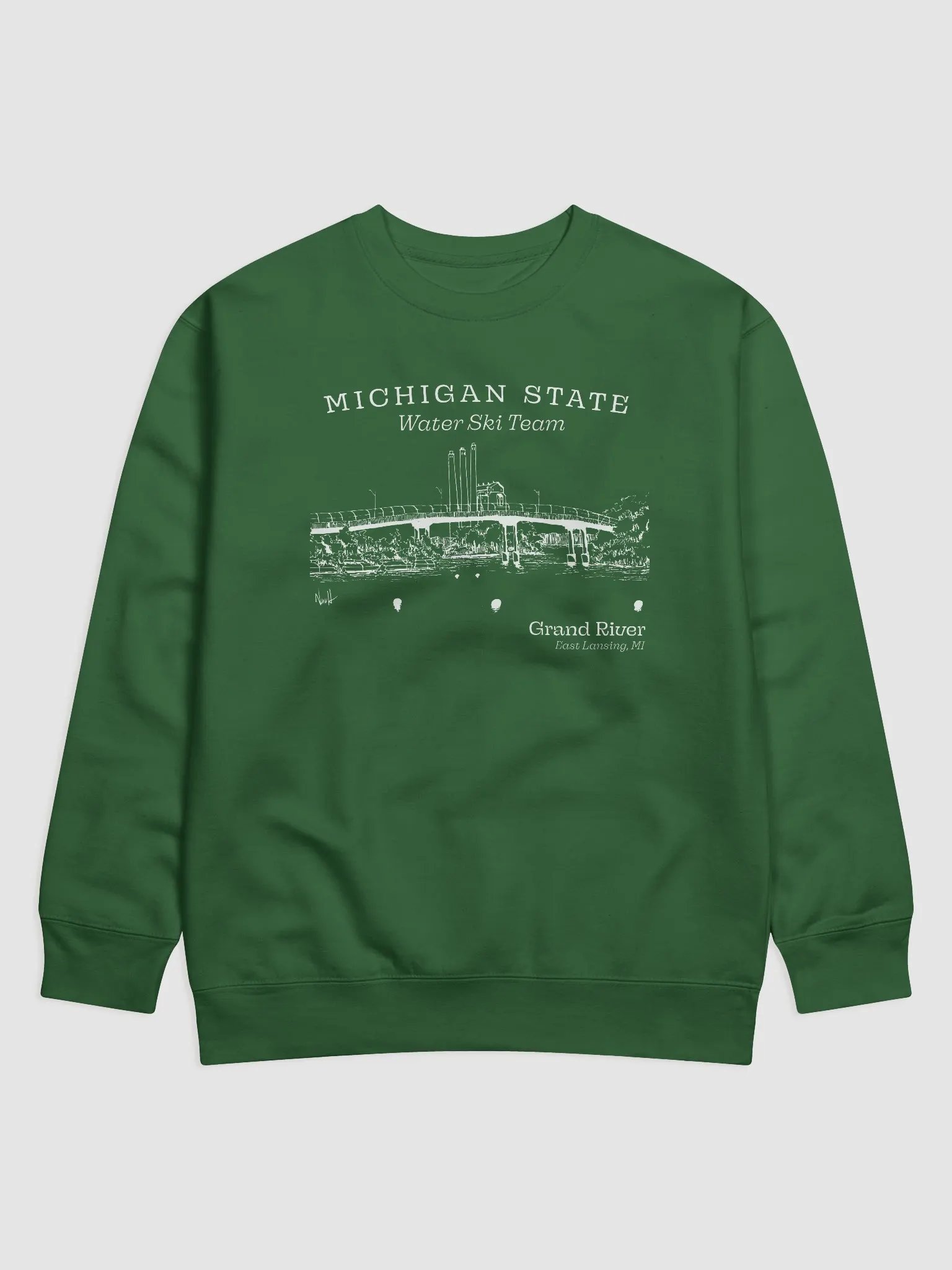 MSU Waterski Scenic Crewneck (Dark) product image (2)