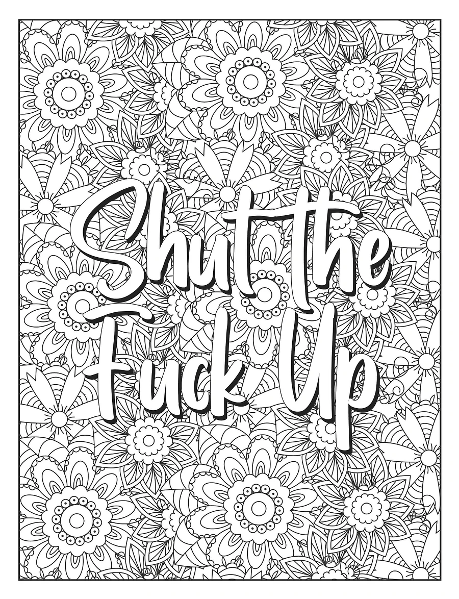 Flowers & F@cks Swear Word Coloring Book for Adults | Printable | Cuss Words | Sweary Phrases | Curse Words product image (4)