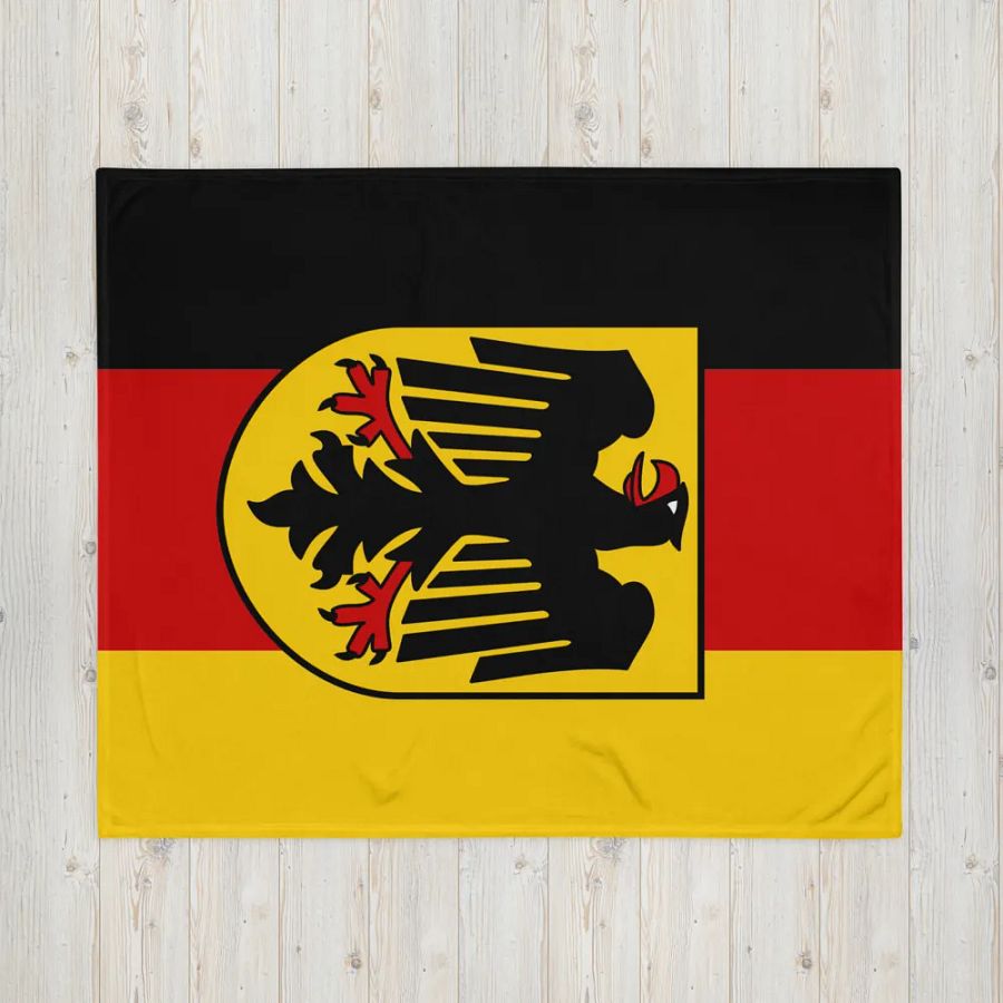 "Germany" Eagle Emblem German Flag Throw Blanket product image (6)