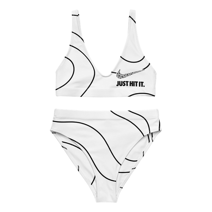 Swooshed Lines 'JUST HIT IT. NIKE' High Waist Bikini Set product image (1)