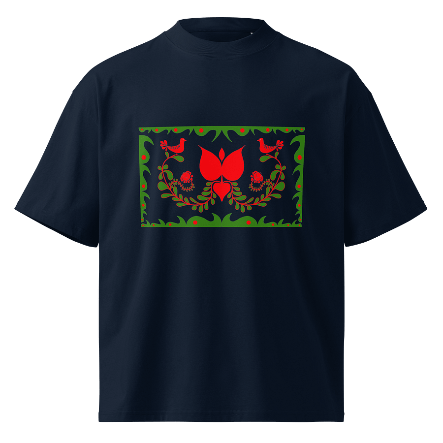 Hungarian Folk Art Red Birds Organic T-Shirt product image (1)