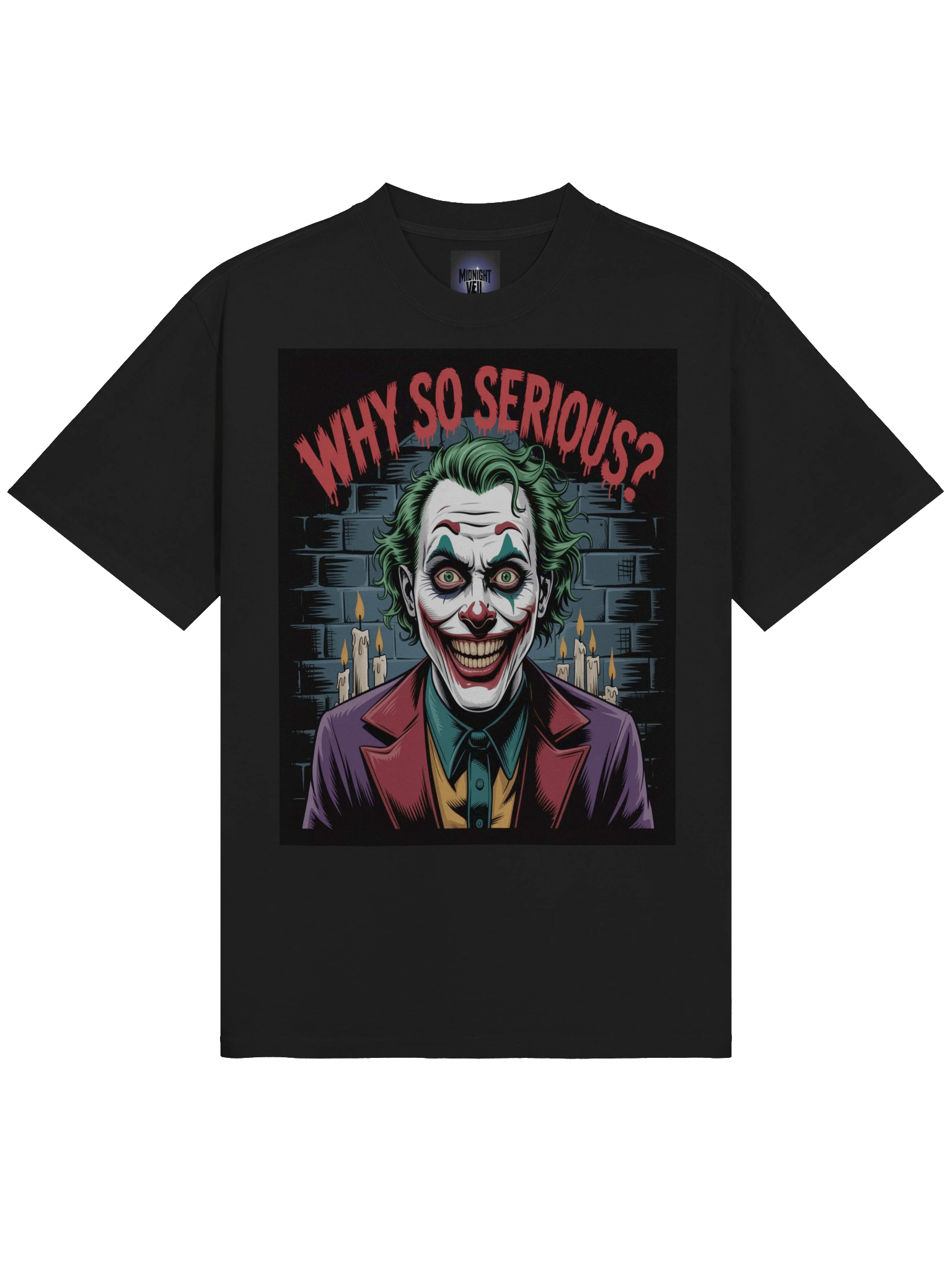 Sinister Query: Why So Serious? Joker Oversized Faded T-Shirt product image (5)