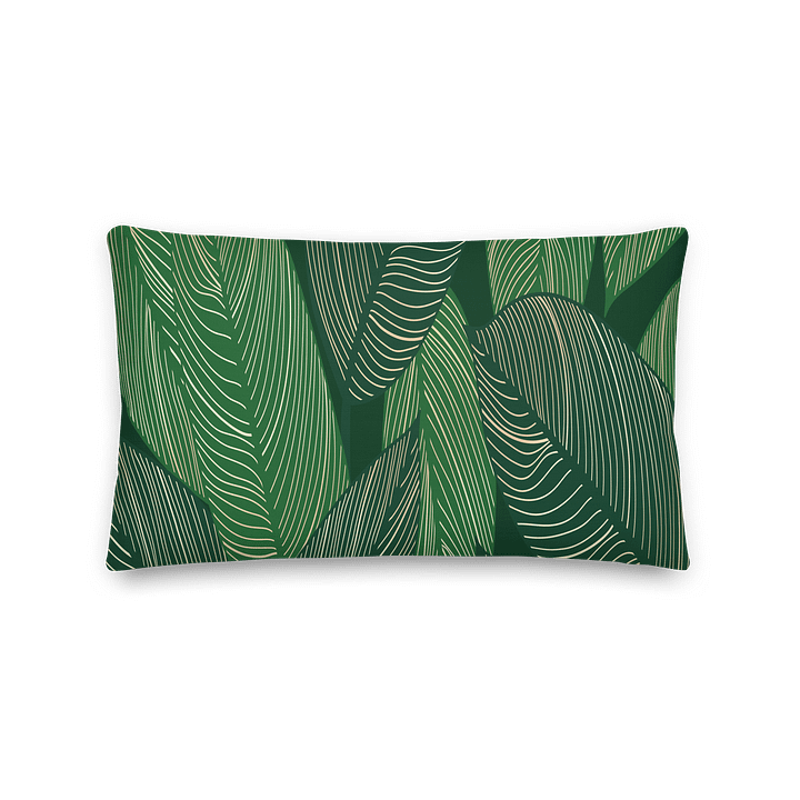 Tropical Beach & Palm Leaves Premium Pillow | Reversible All-Over Print Throw product image (2)