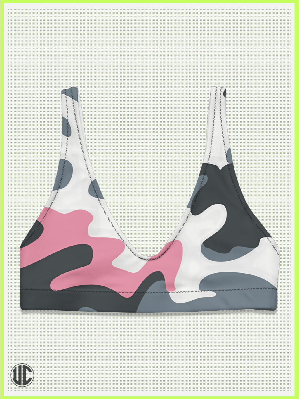 UnkoCon – Bubblegum Pink Urban Camo Bikini Top product image (1)