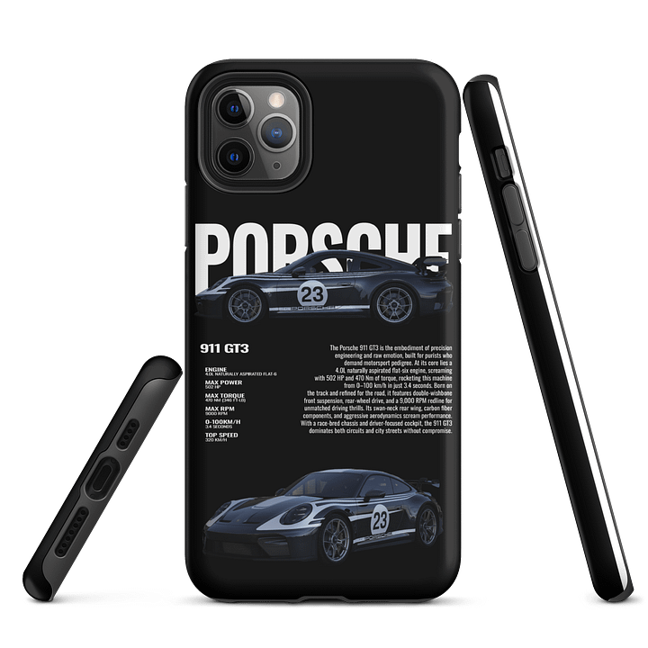 Porsche 911 GT3 iPhone Case – Premium Car Enthusiast Phone Cover (Fits iPhone 11/12/13/14/15 Pro & Pro Max) product image (3)